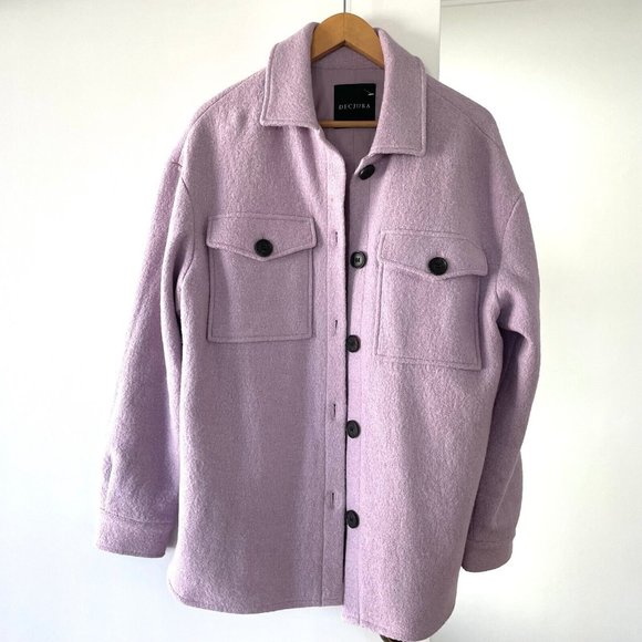 Decjuba Large 12 14 Jacket Mauve RRP $169 Mia Shacket Winter - Picture 9 of 15